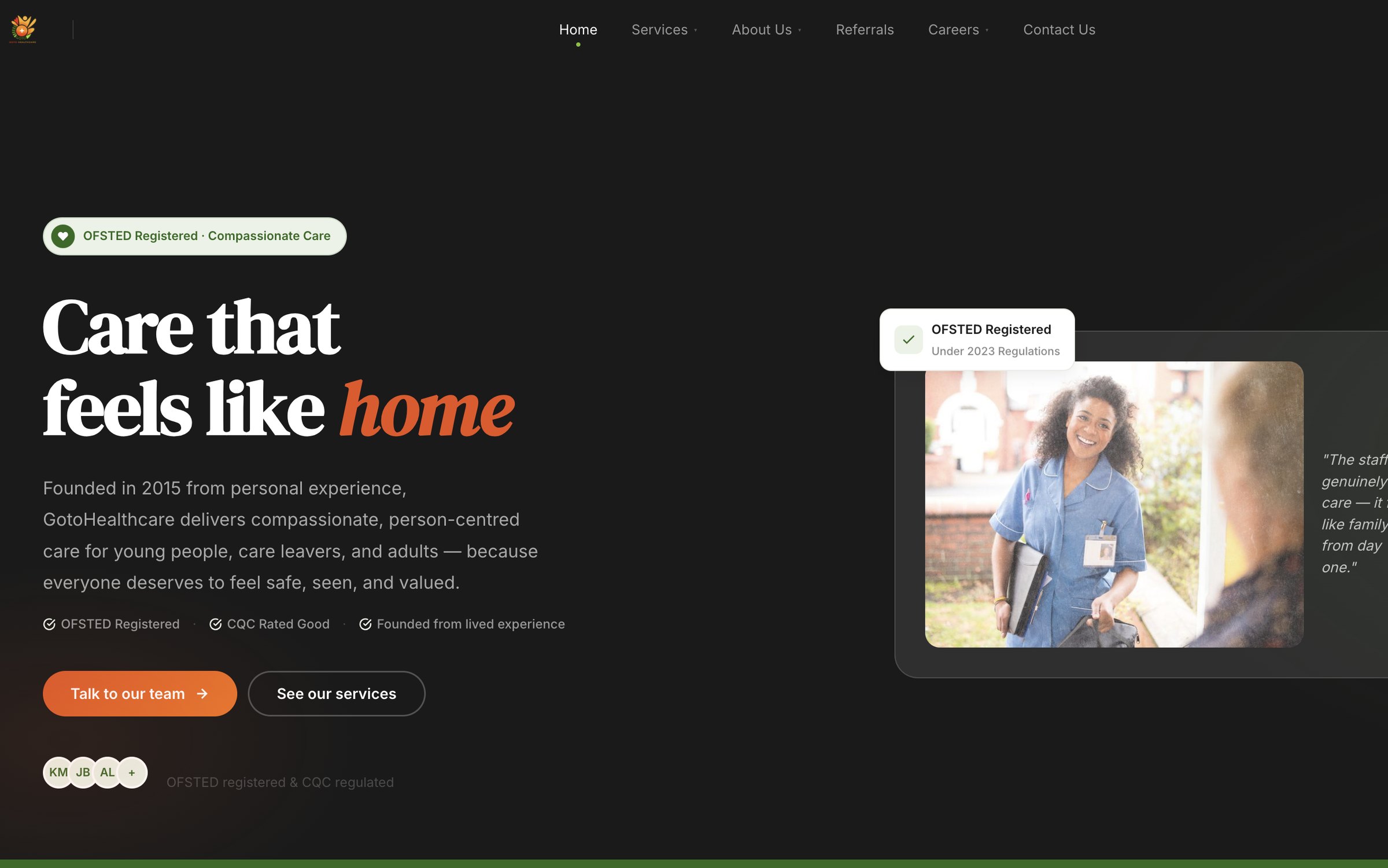 After — value, trust and CTA above the fold