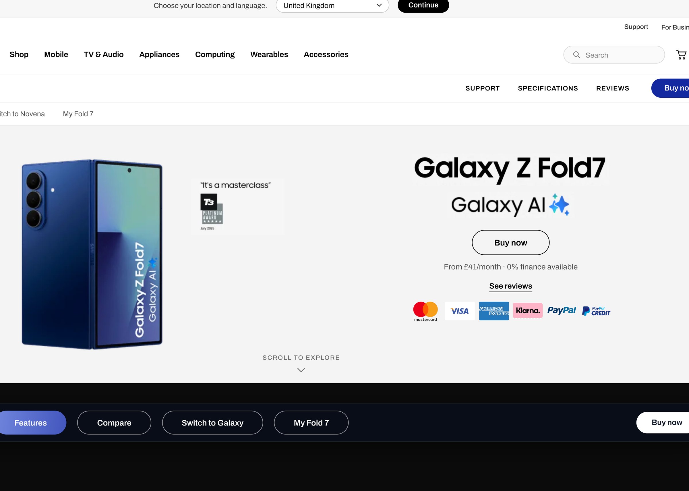 Samsung case study screenshot